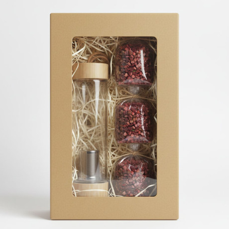 מארז חליטת סיידר ובקבוק חליטה