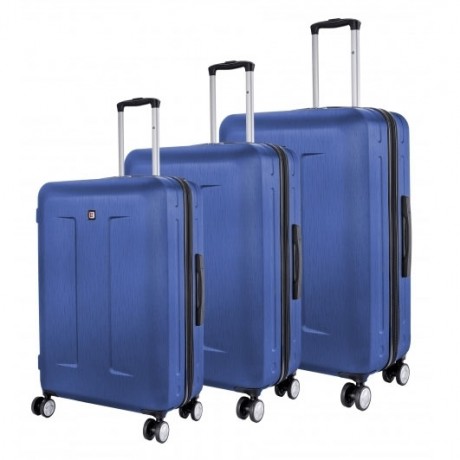 סט 3 מזוודות סוויס כחולות