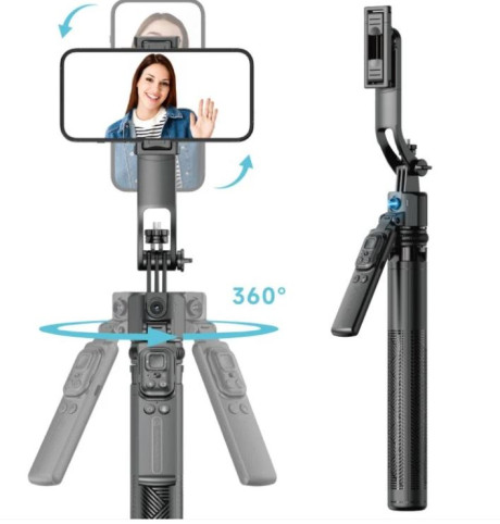 חצובה לסמארטפון בגובה 1.60 מטר עם מצלמת AI