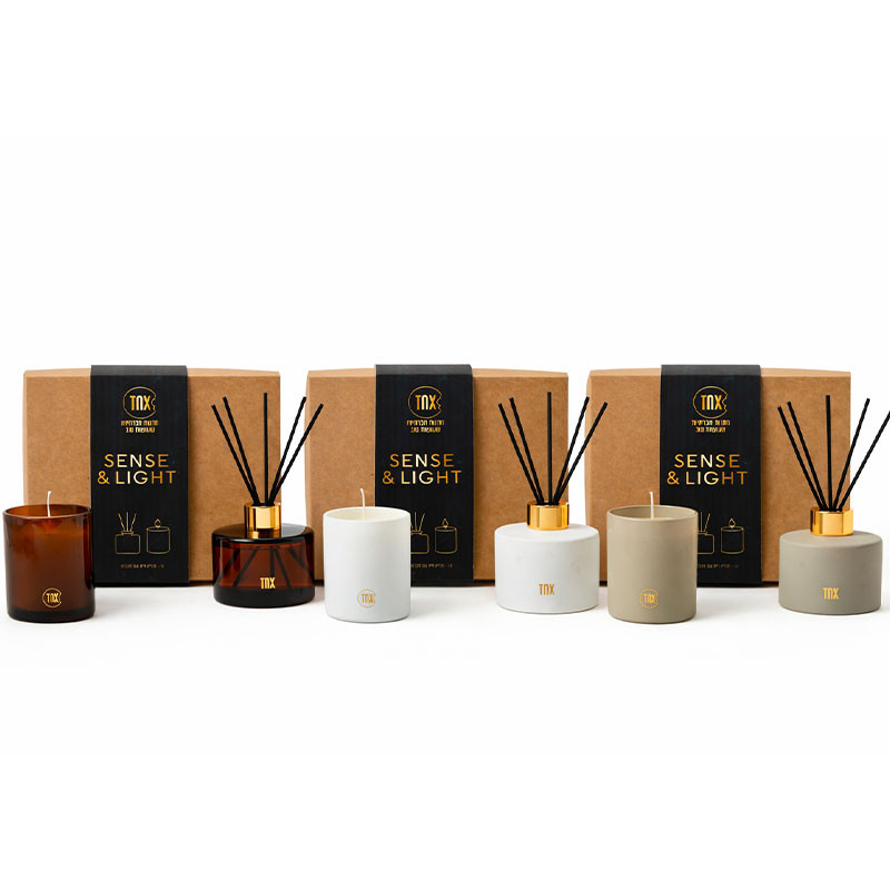 מארז נר ומפיץ ריח