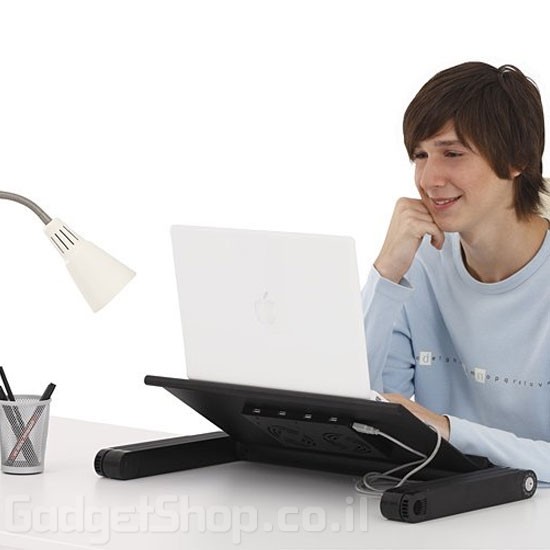 שולחן מתכוונן למחשב נייד לעובדים