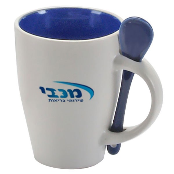 מאג עם כפית קרמיקה