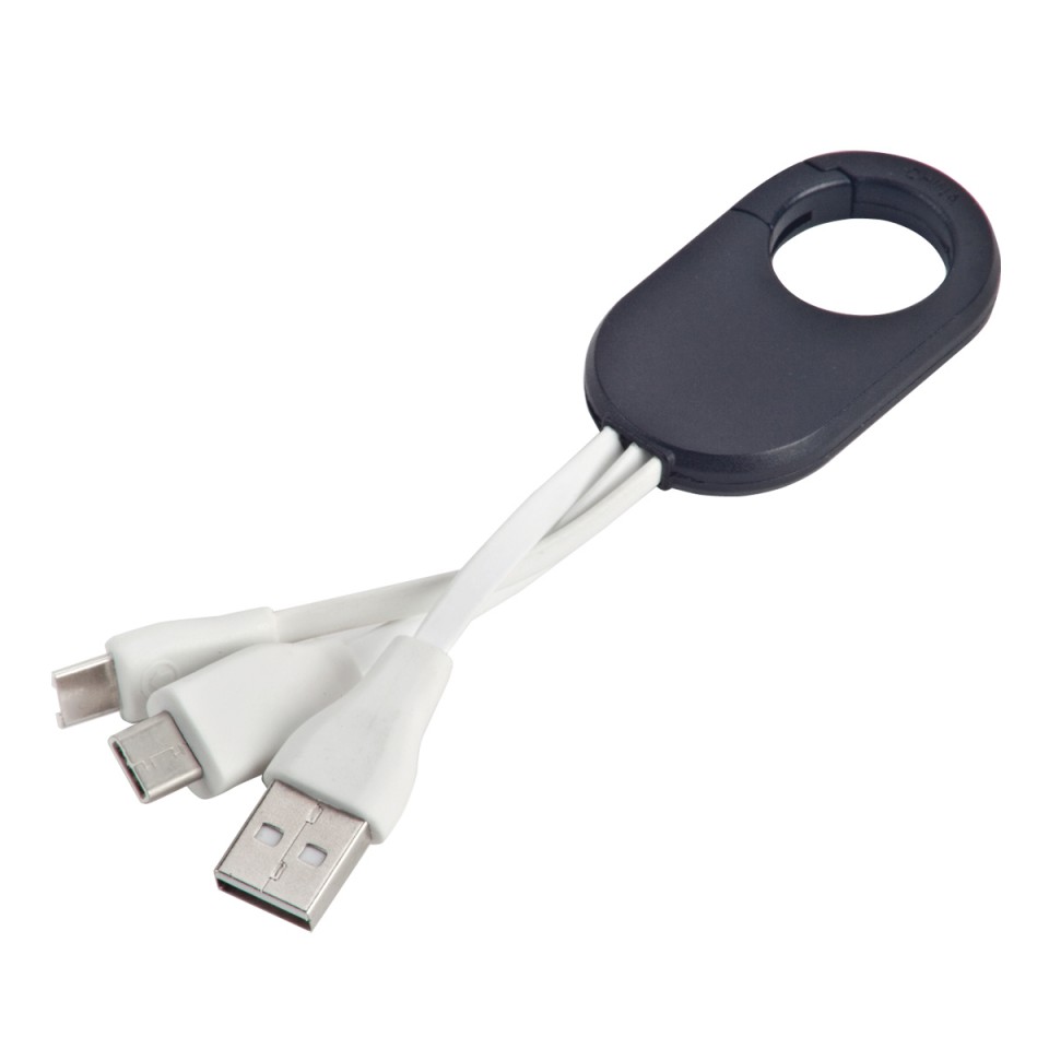 כבל USB עם תופסן
